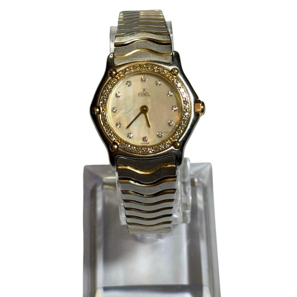 EBEL Swiss Women's Sport Classic Two-Tone 18K Gold Steel Diamond Bezel Watch